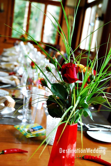 A dinner setting in the restaurant