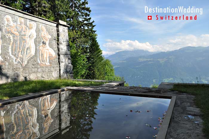 Looking in the other direction, the Walensee below and mountains beyond