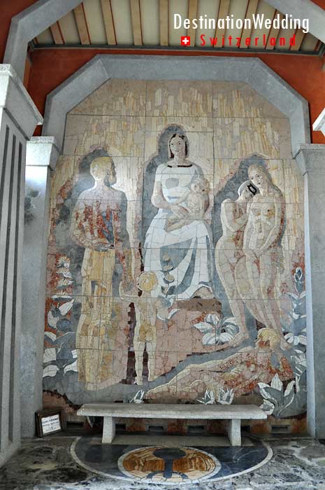 Mural in the covered area