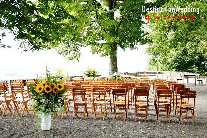 The bastion, prepared for an outdoor wedding